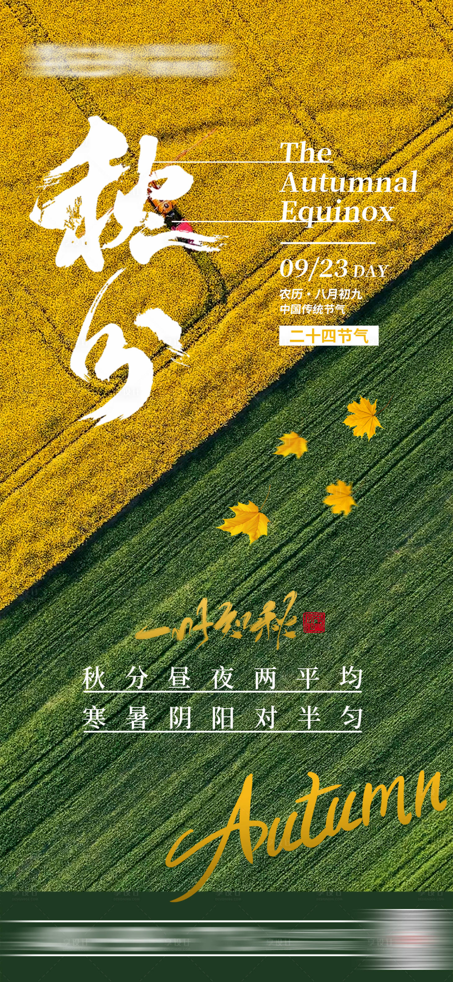 源文件下载【享设计】搜索编号：93690018512345800【秋分节气海报】