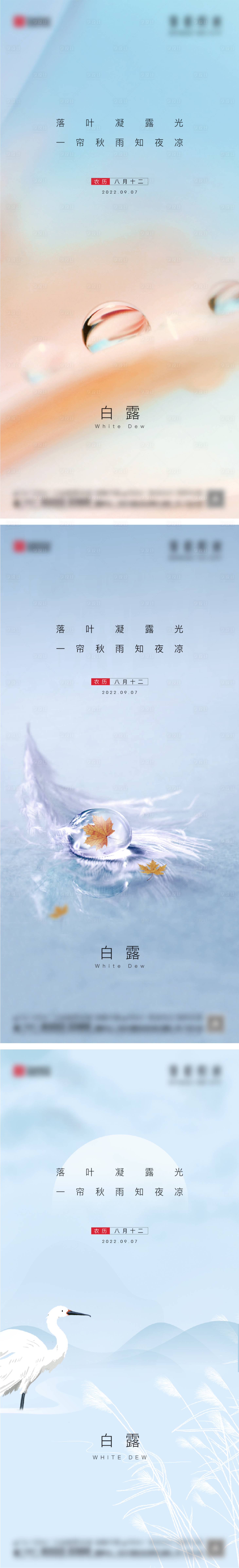 源文件下载【享设计】搜索编号：89360019070984557【地产白露海报】