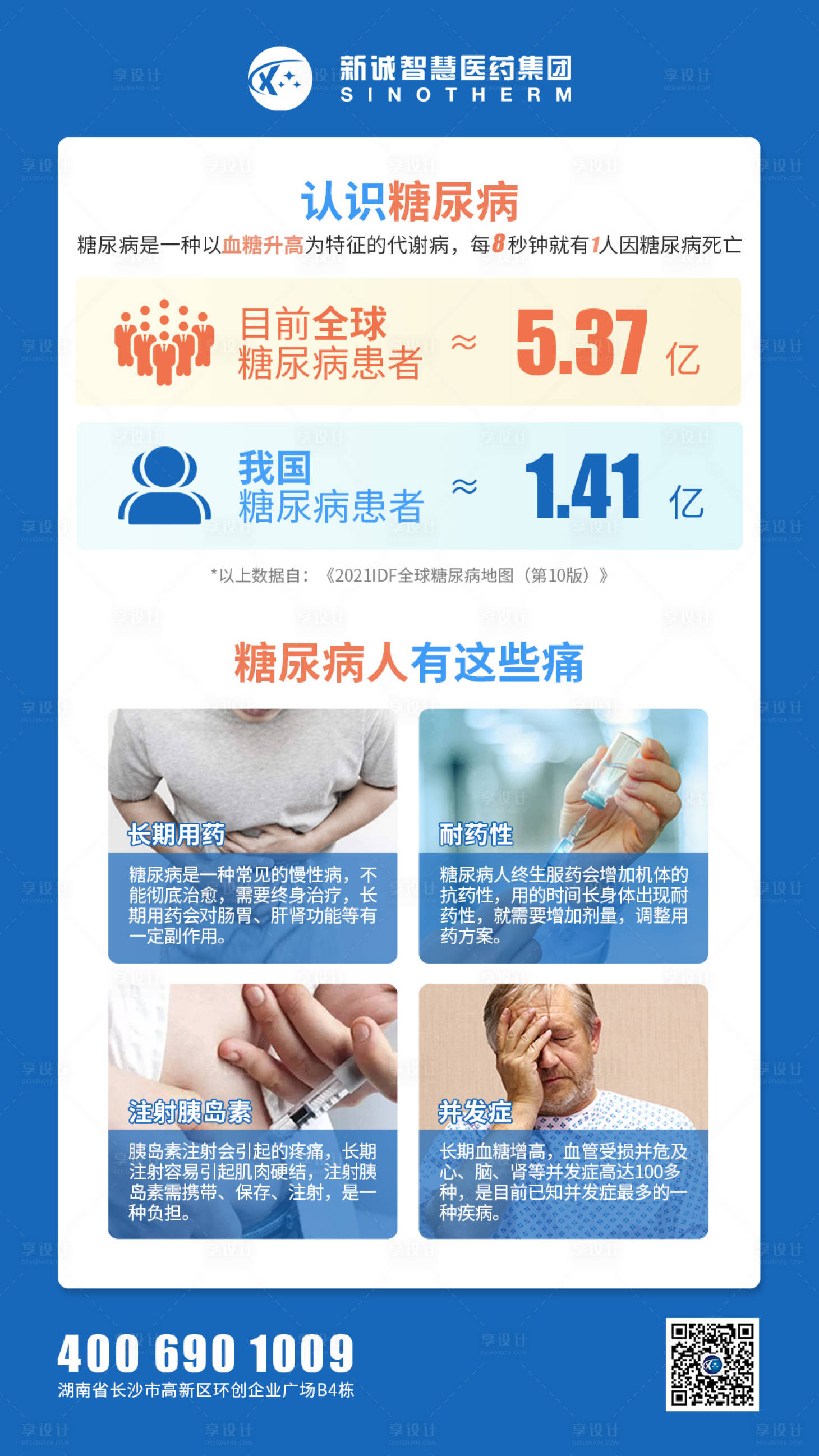 源文件下载【享设计】搜索编号：81260018941531655【糖尿病海报】