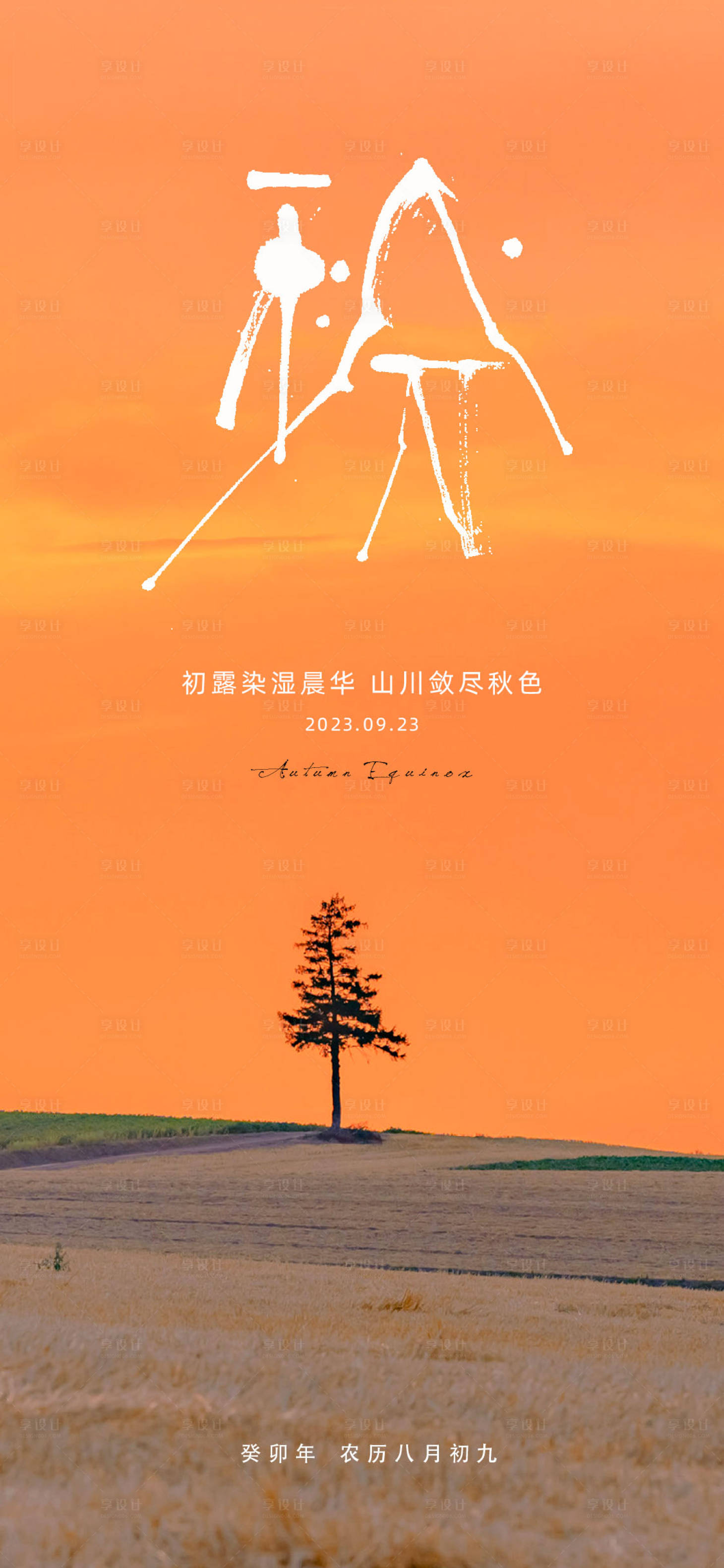源文件下载【秋分节气海报】编号：10800018913547186
