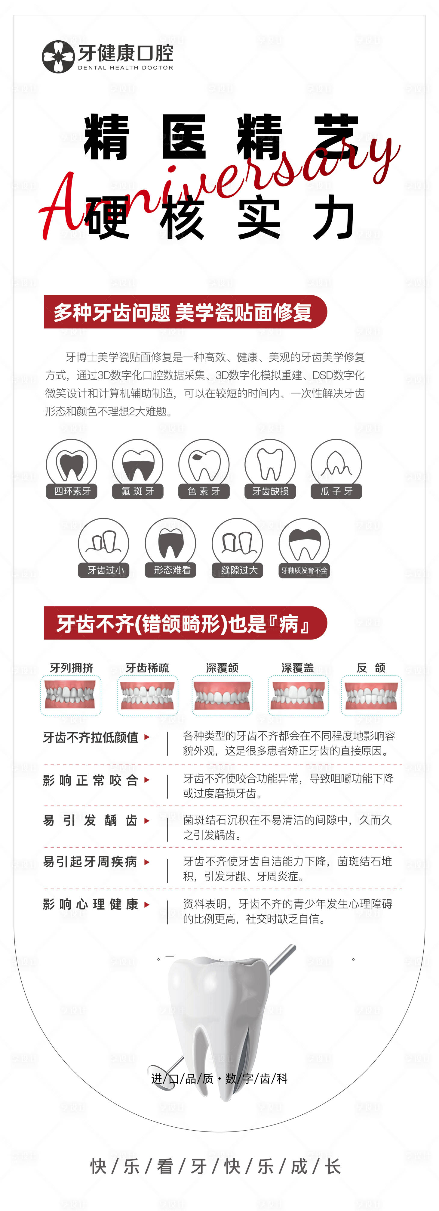源文件下载【享设计】搜索编号：66330018974582874【牙齿问题科普海报】