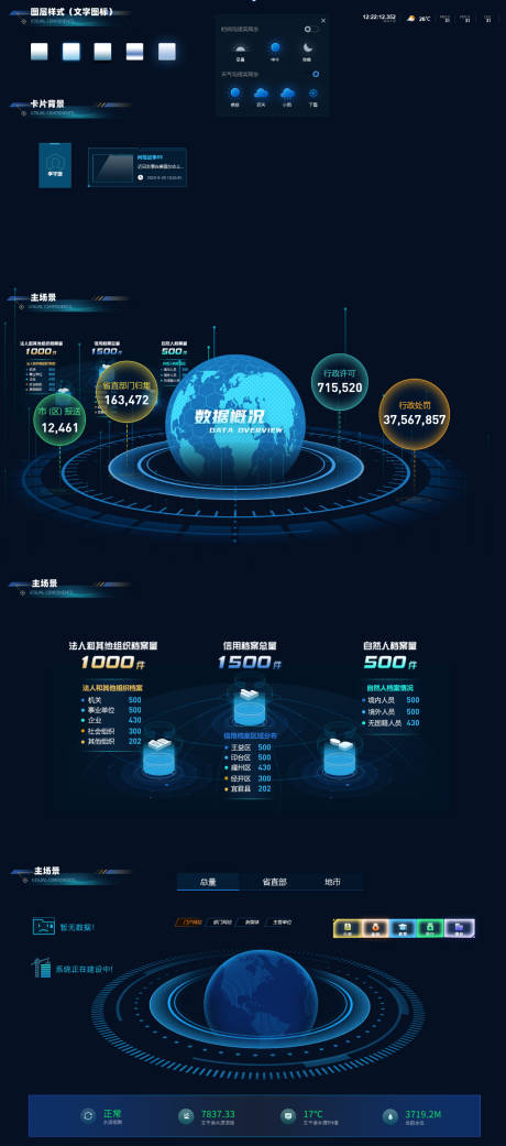 源文件下载【科技感数据可视化UI】编号：79140018942122226