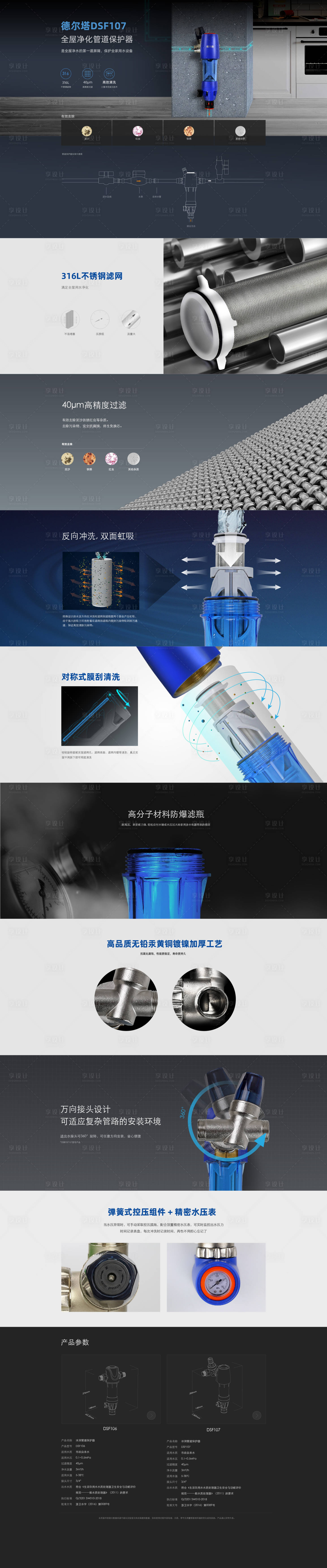 源文件下载【享设计】搜索编号：96360018744728171【电商净水器详情页】