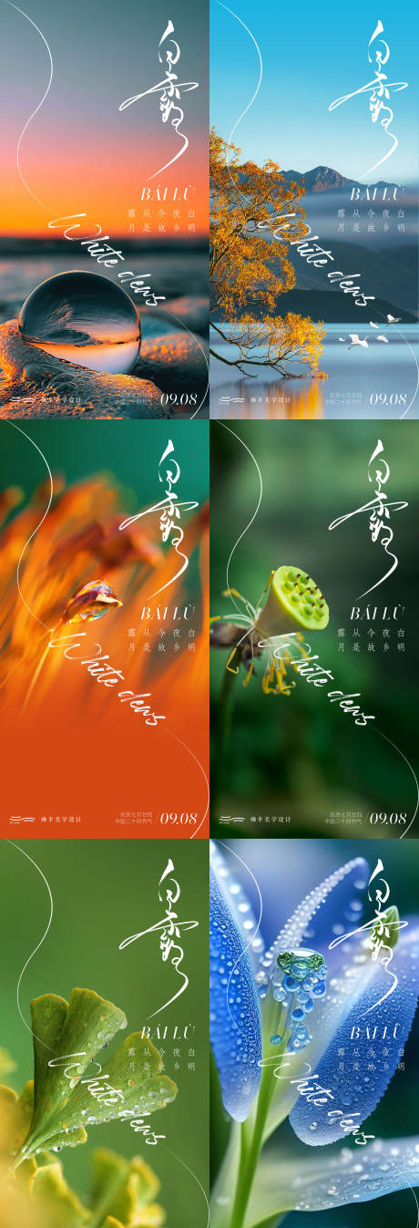 源文件下载【白露海报】编号：77440018936998048