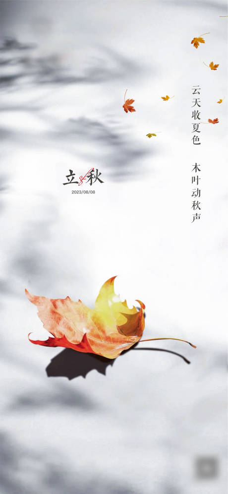 源文件下载【立秋节气海报】编号：46130018542402526