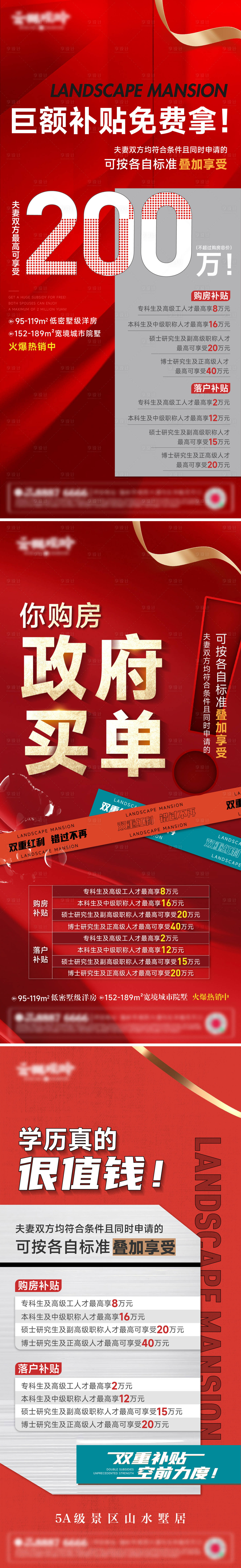 源文件下載【享設計】搜索編號：47720018959143566【地產熱銷人才政策海報】