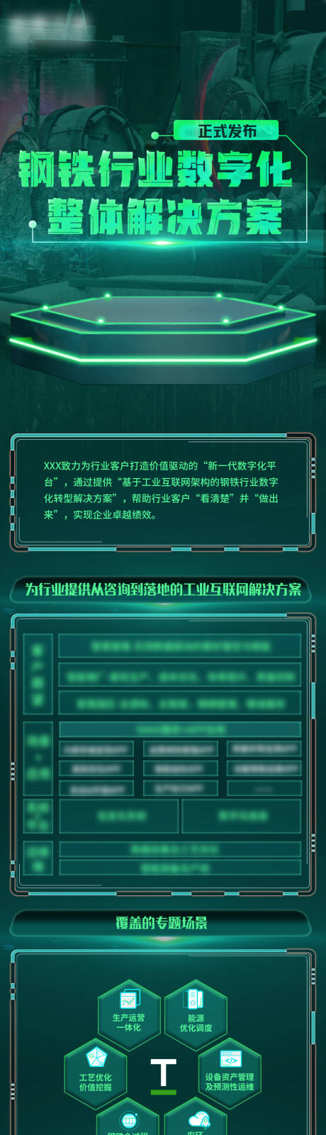 源文件下载【享设计】搜索编号：46110019057867603【钢铁行业科技长图海报】