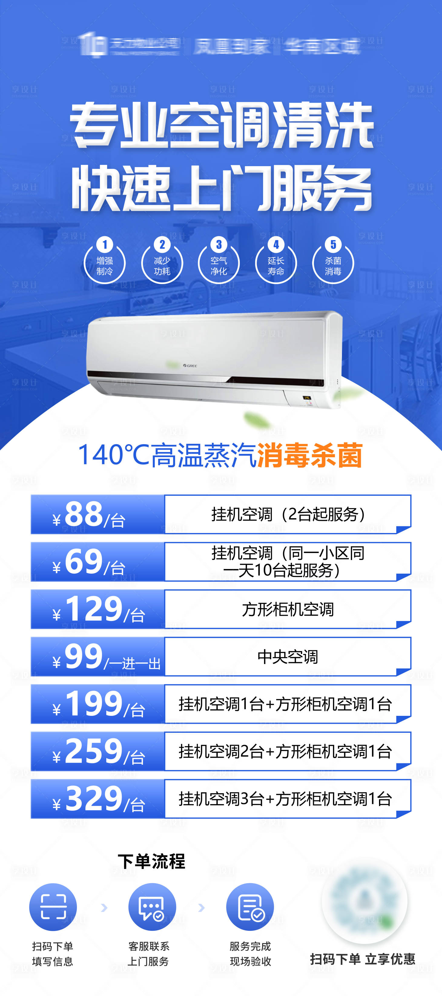 源文件下载【享设计】搜索编号：75680018521214889【专业空调清洗展架】