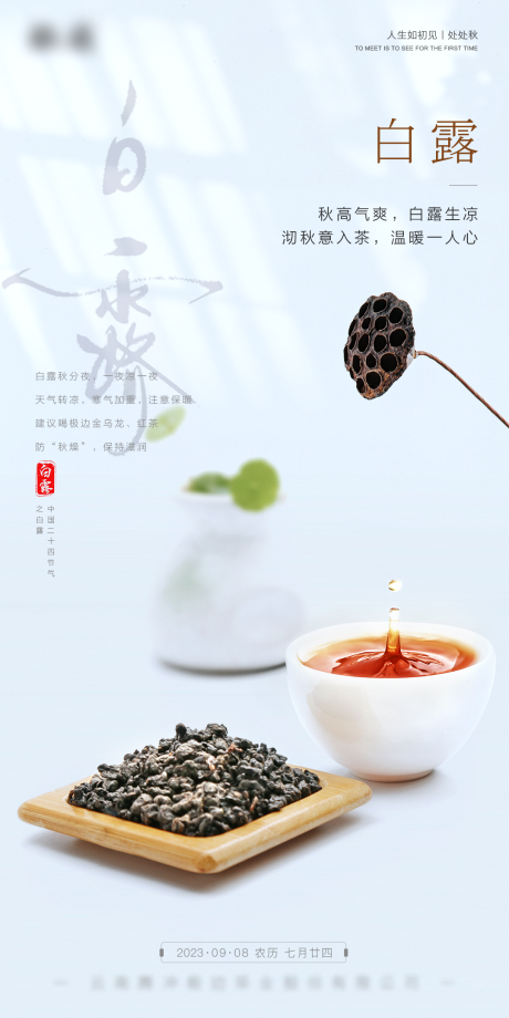 源文件下载【享设计】搜索编号：45300019004209540【白露海报】