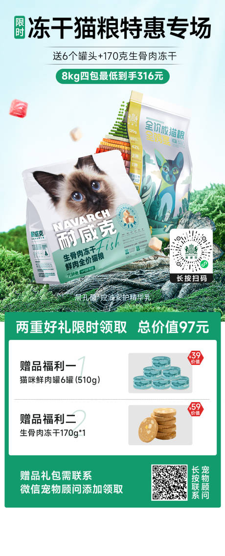 源文件下載【貓糧促銷專場海報】編號：61100018956987995