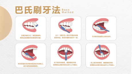 口腔牙齿巴氏刷牙法