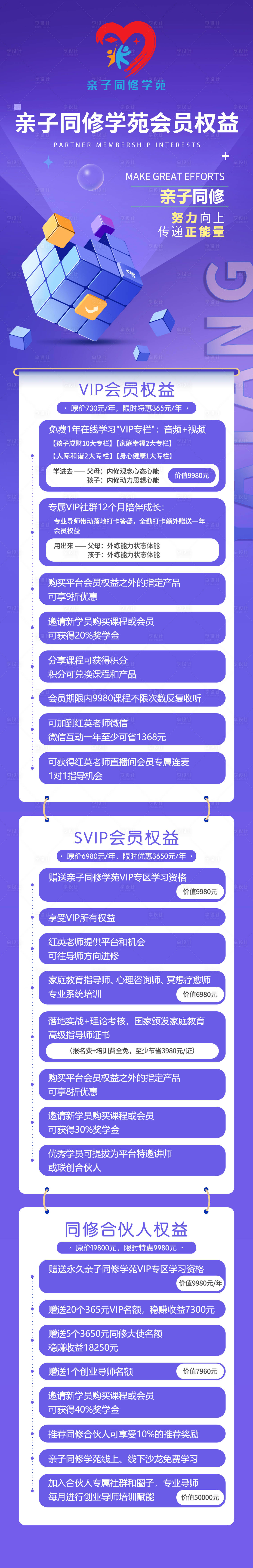 源文件下載【享設計】搜索編號：19290018594056550【親子同修會員權益長圖】
