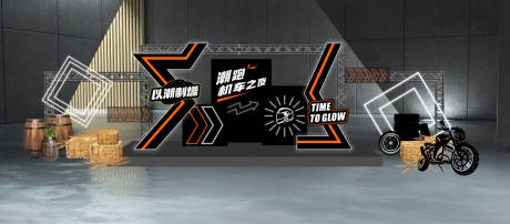 源文件下载【夜市机车舞台】编号：20230821155431555