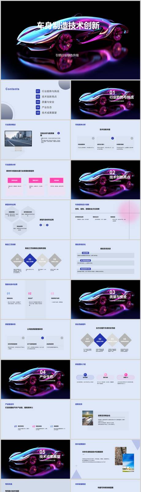 源文件下载【享设计】搜索编号：65380018548494040【车身制造技术创新PPT】