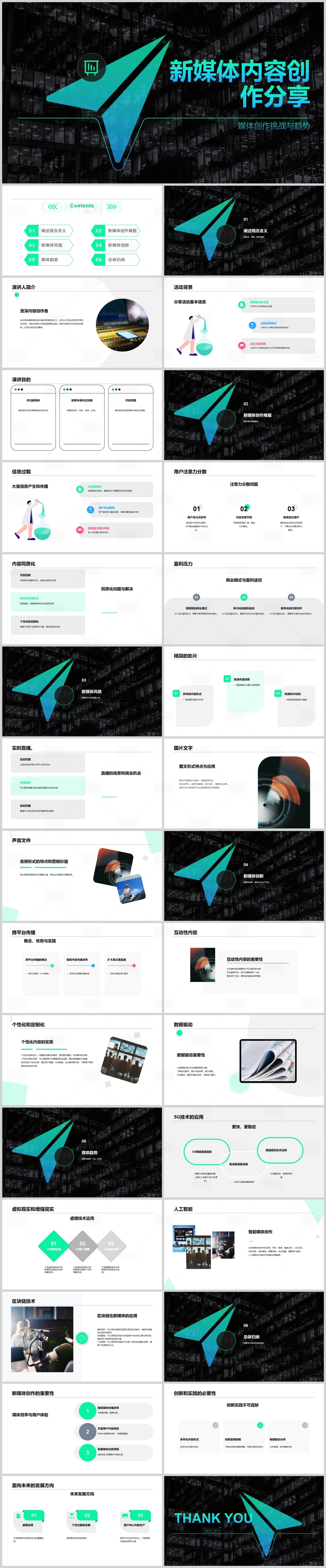 源文件下载【享设计】搜索编号：61450018504461467【新媒体内容创作分享PPT】