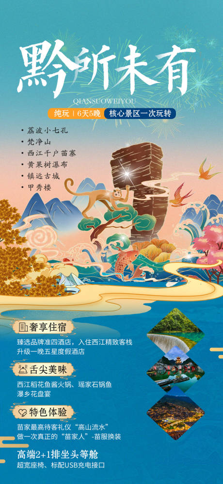 编号：20230814163709853【享设计】源文件下载-贵州国潮风旅游海报