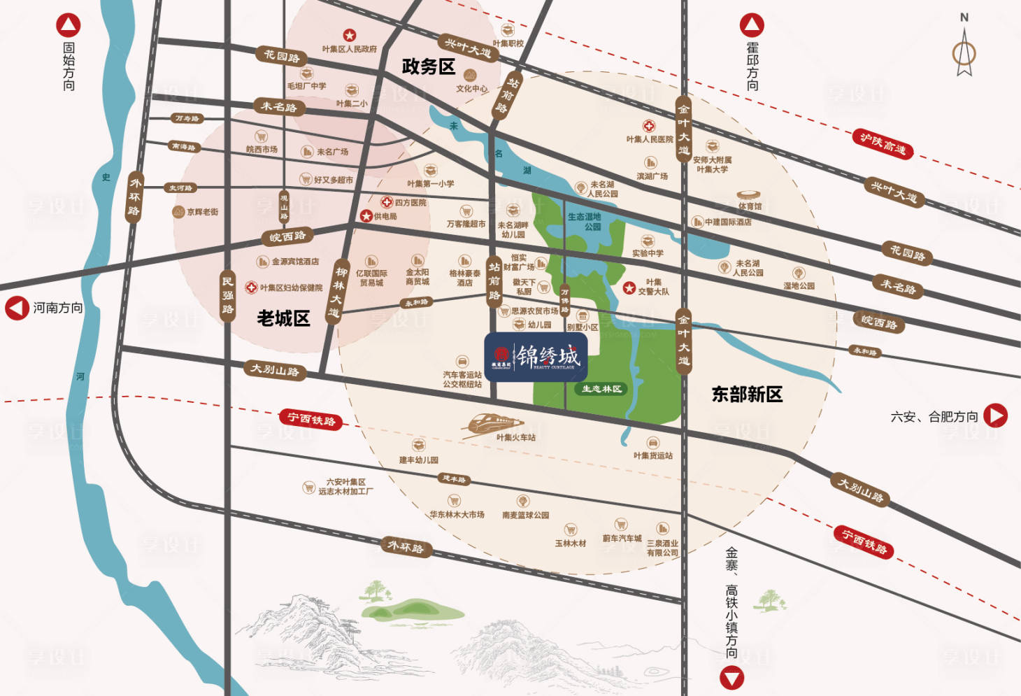 源文件下载【区位图广告展板】编号：76360018760018944