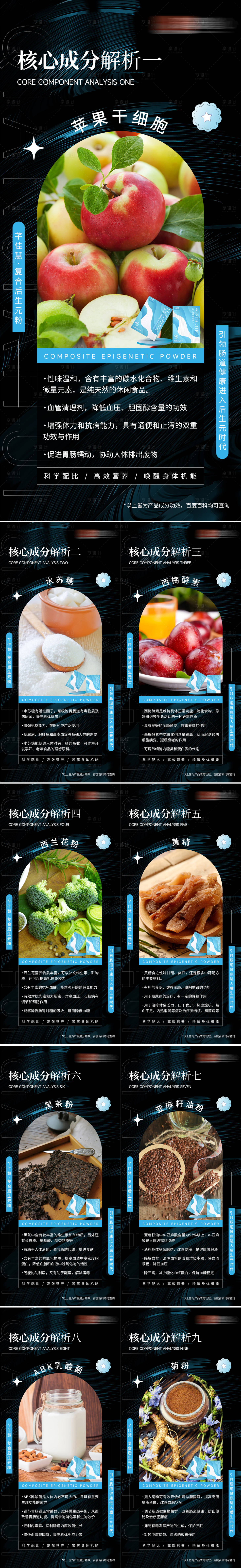 源文件下載【享設(shè)計(jì)】搜索編號(hào)：58370018501522709【腸道健康產(chǎn)品成分介紹海報(bào)】