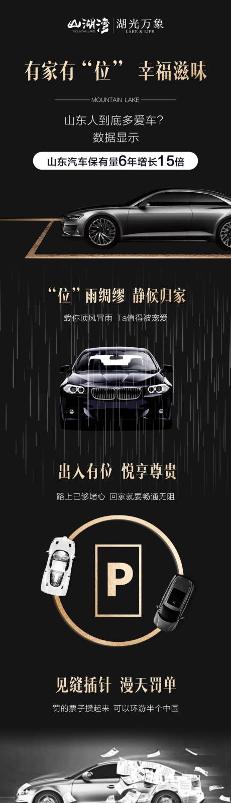 源文件下载【车位价值点黑金长图海报】编号：59130019083665678