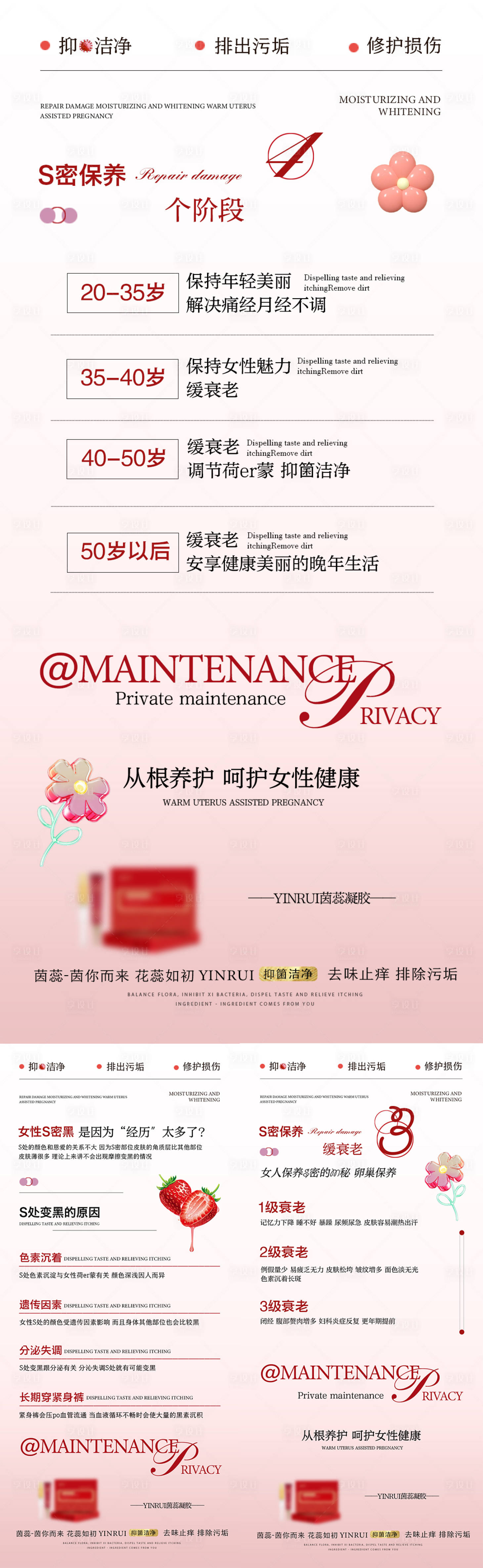 源文件下载【享设计】搜索编号：71220018599421787【私密养护海报】