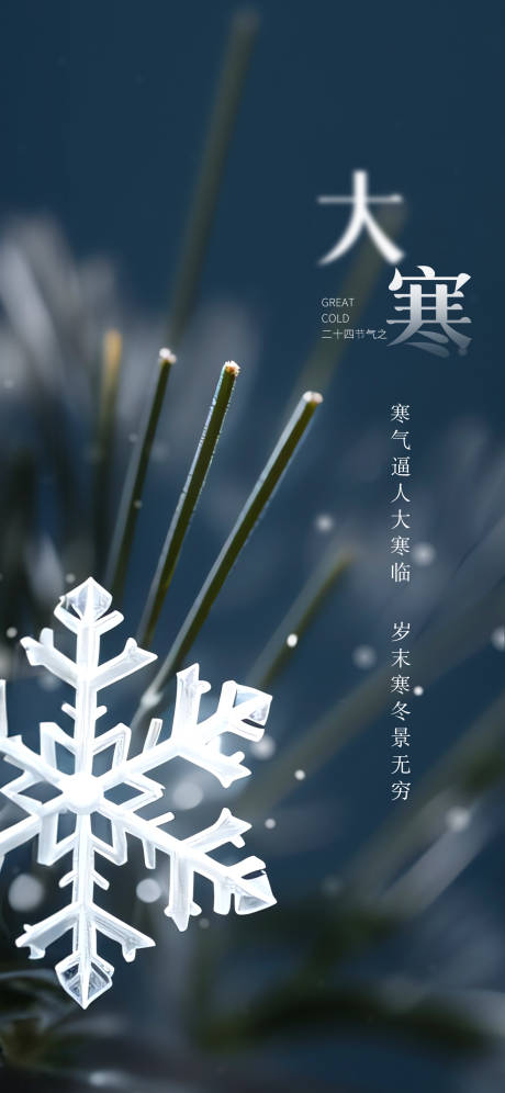 源文件下载【大寒节气海报】编号：88310019000476796