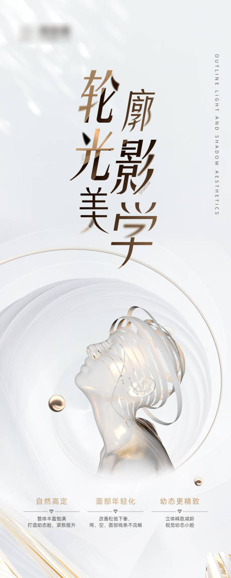 源文件下载【轮廓光影美学易拉宝】编号：51120018787048333