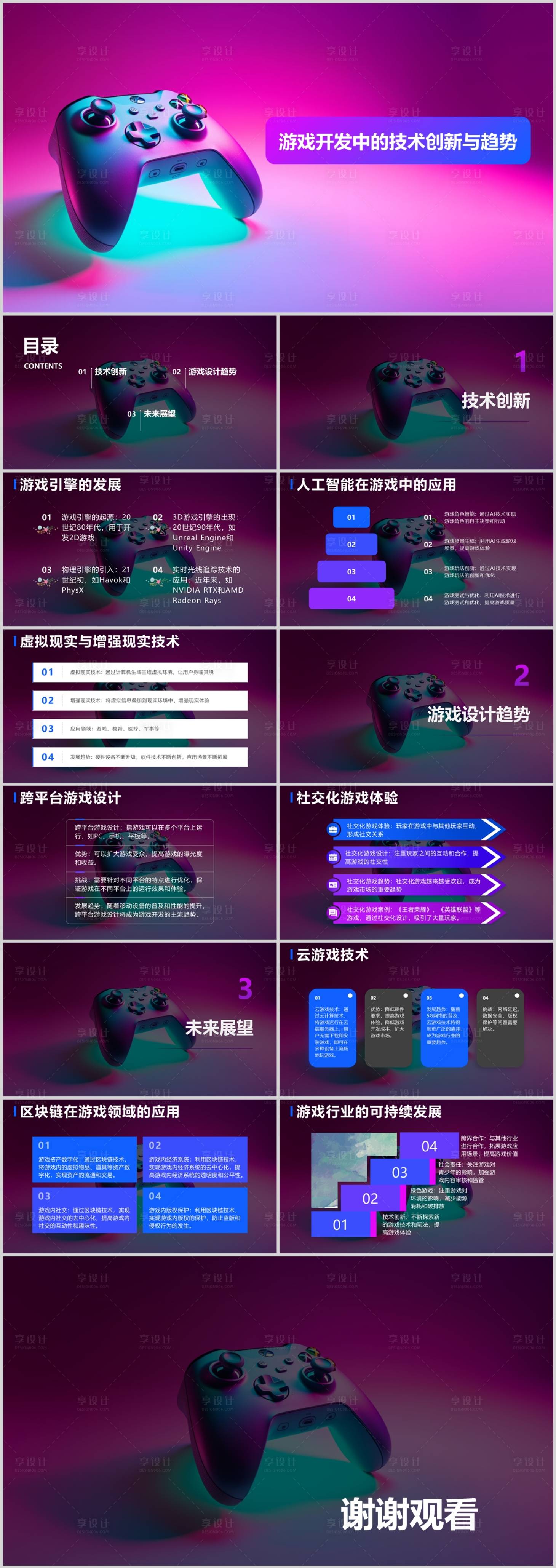 源文件下载【游戏开发中的技术创新与趋势PPT】编号：20230803234734846