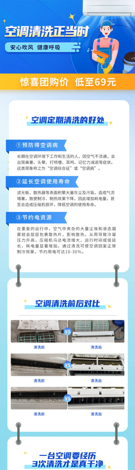 源文件下载【空调清洗服务科普长图】编号：20230818104408333