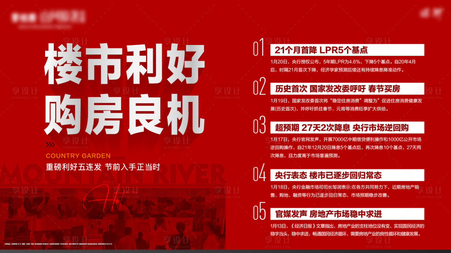 源文件下载【享设计】搜索编号：33170019024652401【地产利好大屏】