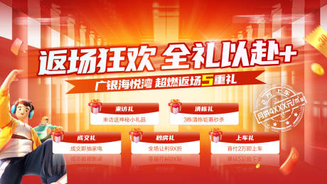 源文件下載【享設計】搜索編號：55940018592183859【地產五重禮活動海報】