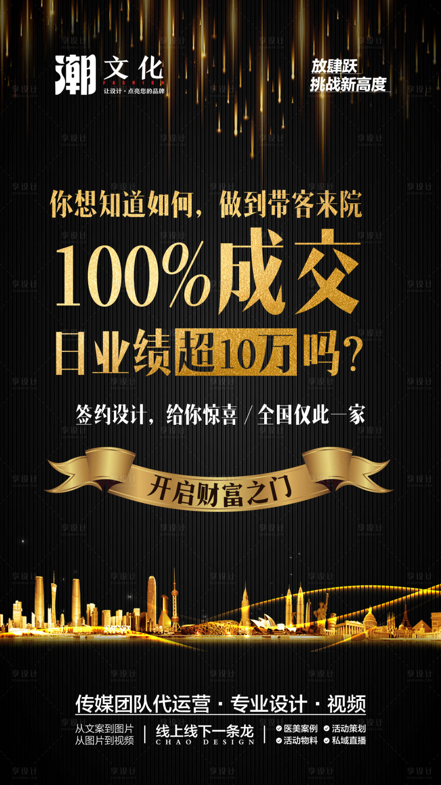 源文件下載【享設計】搜索編號：38490018731773972【商學院黑金醫美海報】