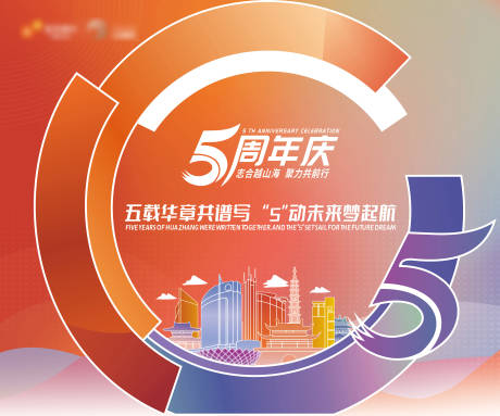 源文件下载【享设计】搜索编号：61150018743705859【5周年庆展板】