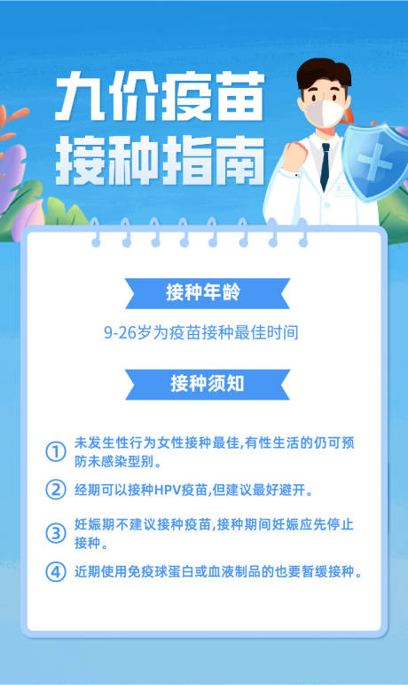 编号：20230822194520273【享设计】源文件下载-九价疫苗接种指南海报