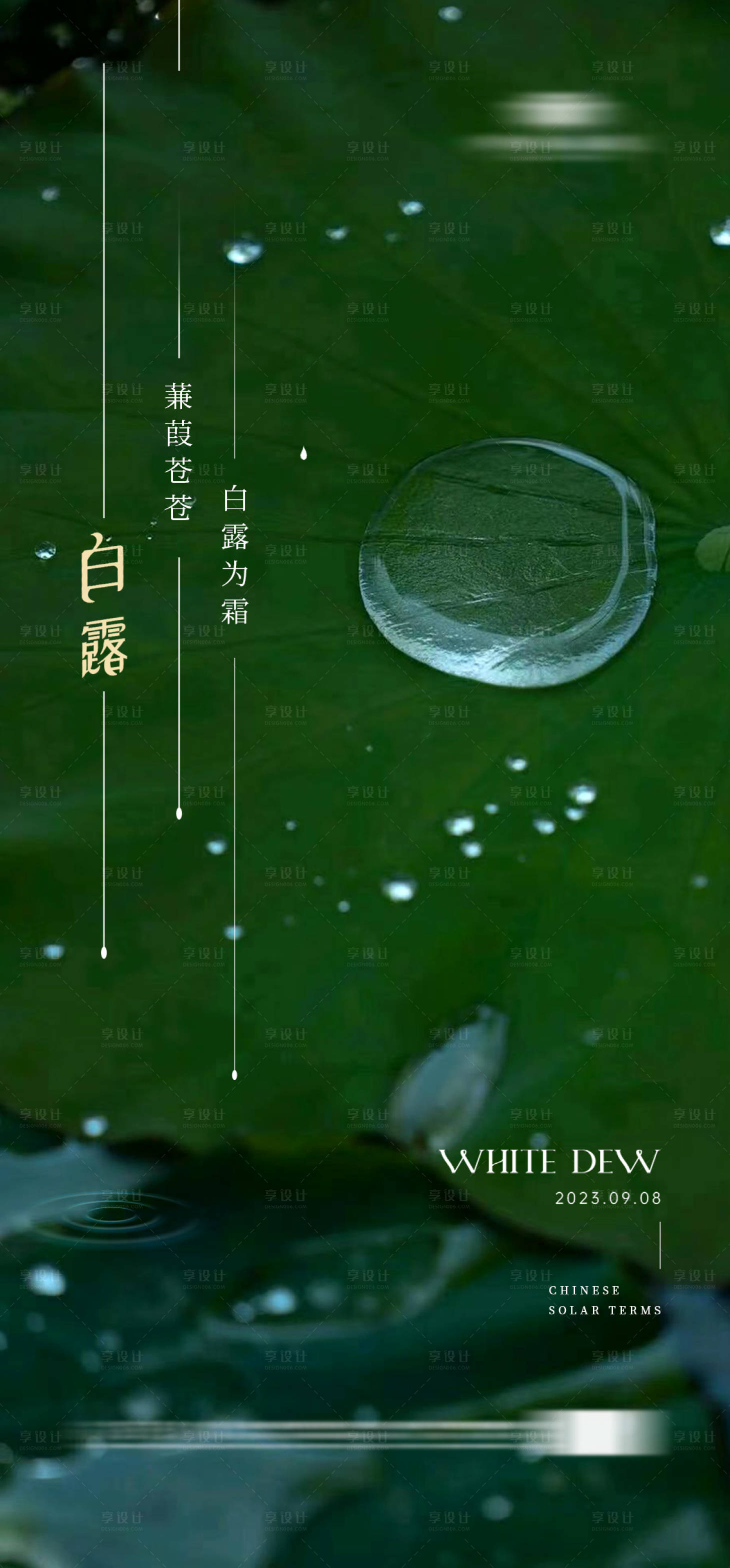 源文件下載【享設計】搜索編號：40120019071174910【地產白露海報】