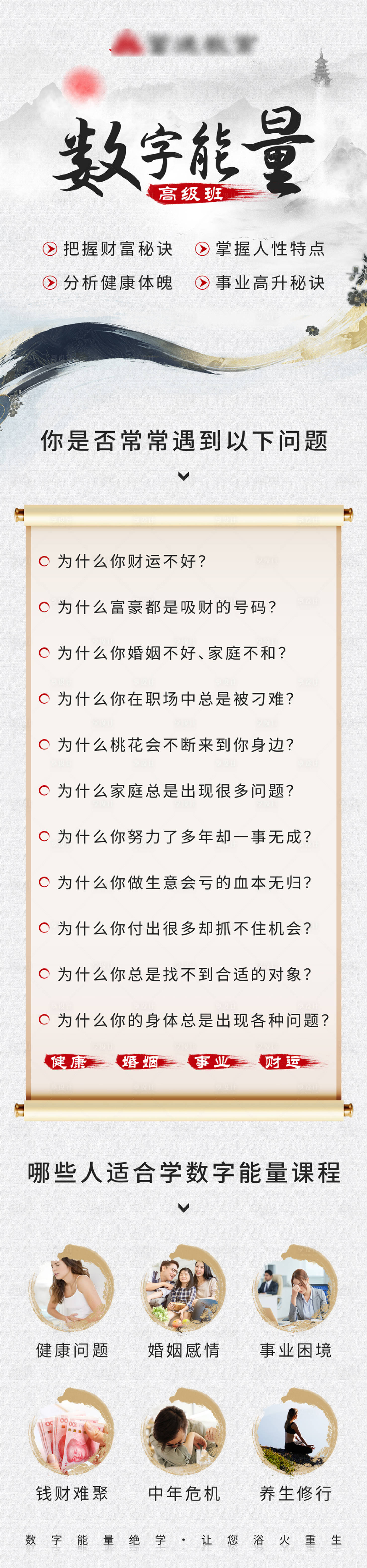 源文件下载【国学算命风水易经数字能量命理中式长图】编号：20230819112733173