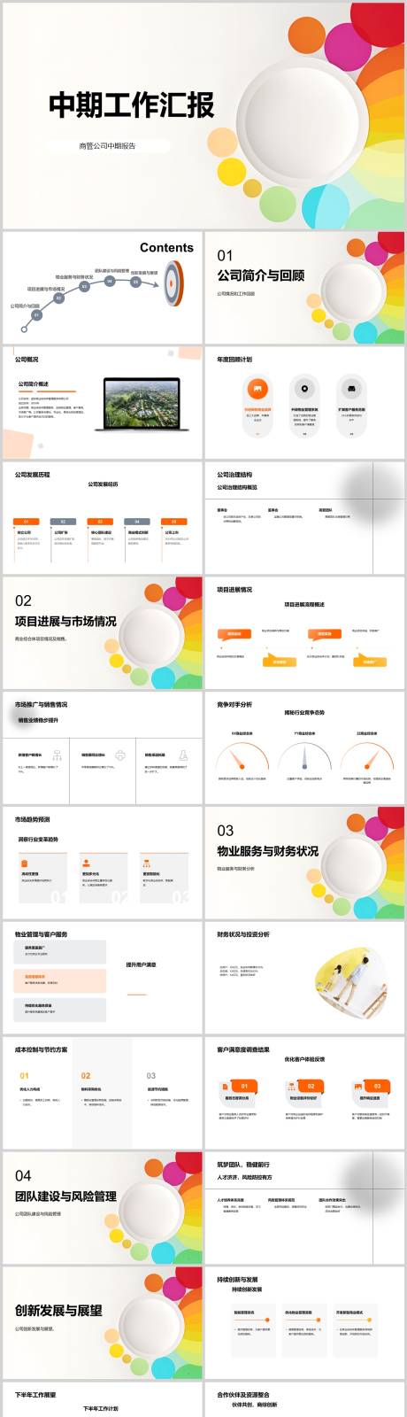 中期工作汇报PPT
