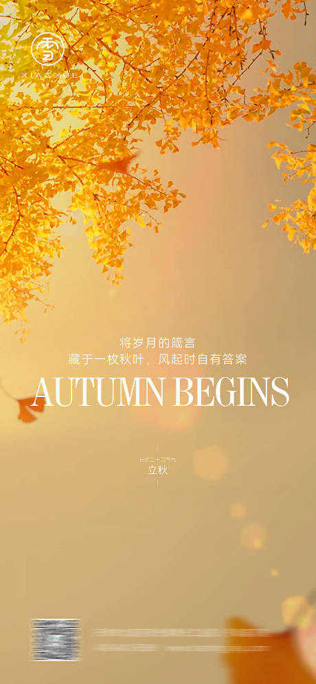 源文件下载【立秋节气海报】编号：10600018488288382