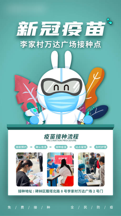 源文件下载【疫苗接种流程海报】编号：92700018552584965