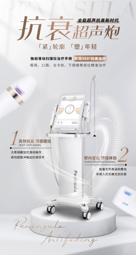 源文件下载【医美半岛超声炮海报】编号：20230815143744914