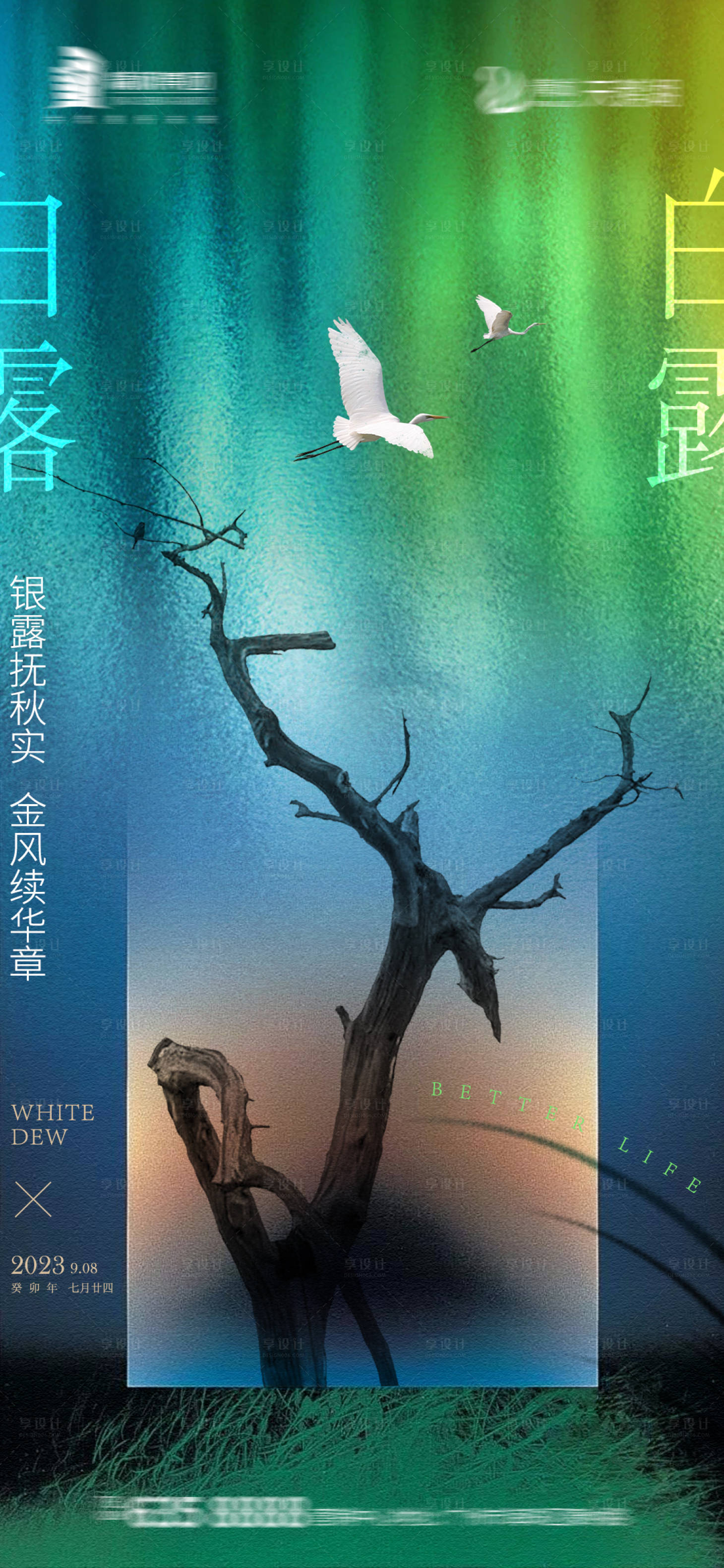 源文件下载【白露海报】编号：90740019079863425