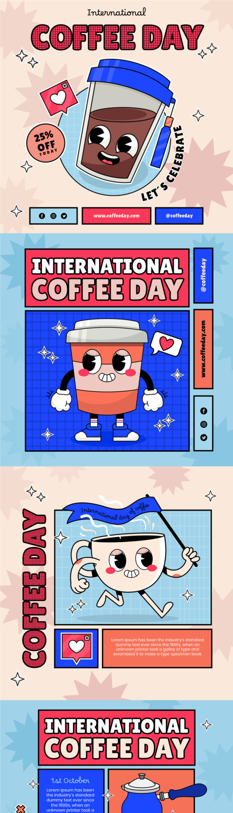 咖啡插图系列海报