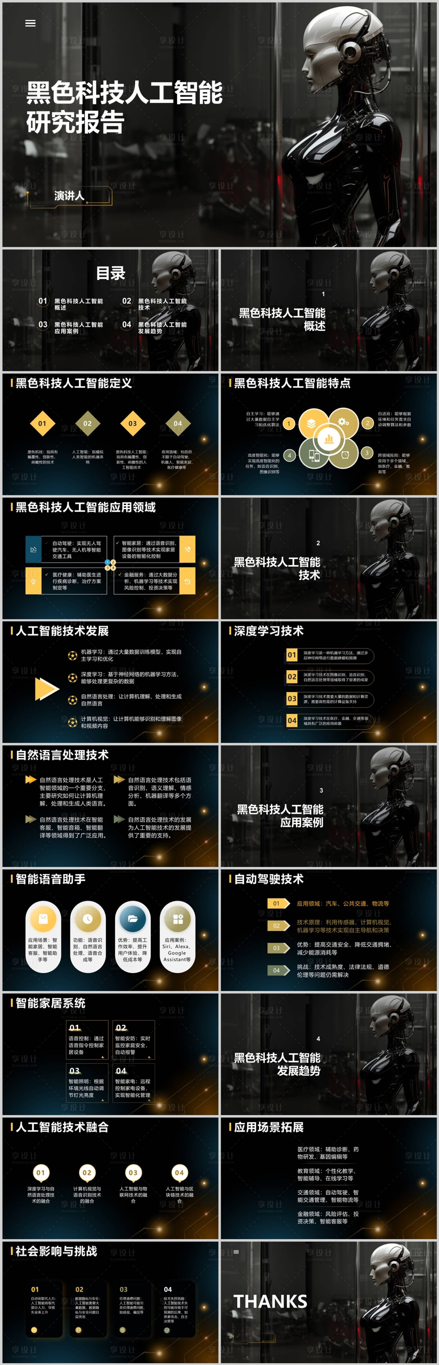 源文件下載【享設(shè)計(jì)】搜索編號(hào)：43880018512562286【黑色科技人工智能研究報(bào)告PPT】