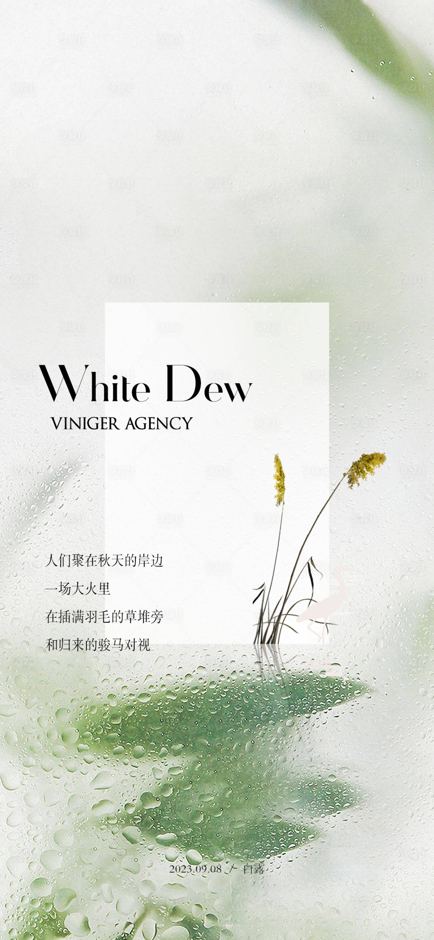 源文件下载【享设计】搜索编号：21440018959336491【白露节气海报】