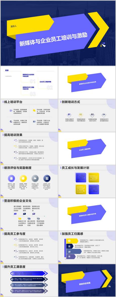 源文件下載【享設計】搜索編號：11290018478047700【新媒體企業員工培訓與激勵PPT】