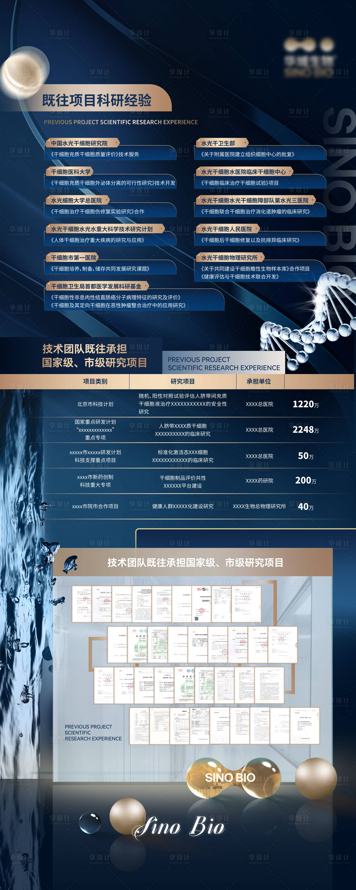 源文件下载【高端医美生物科技公司科研介绍展板海报】编号：40700018447627136