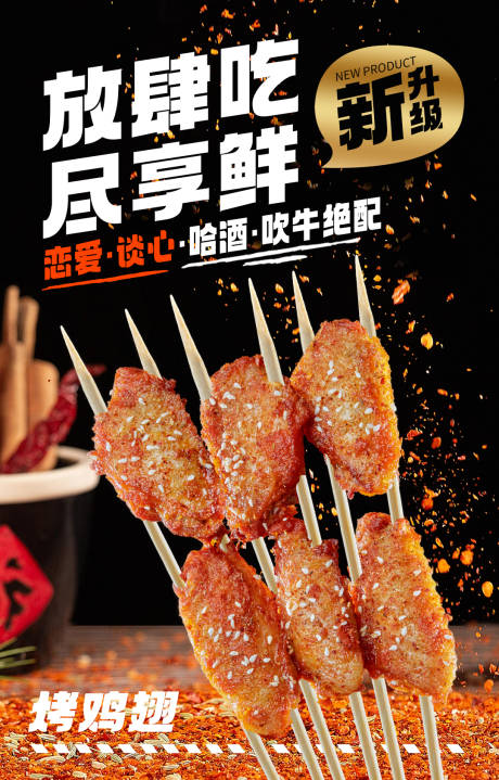 源文件下载【新品烤串海报】编号：41650018424614914