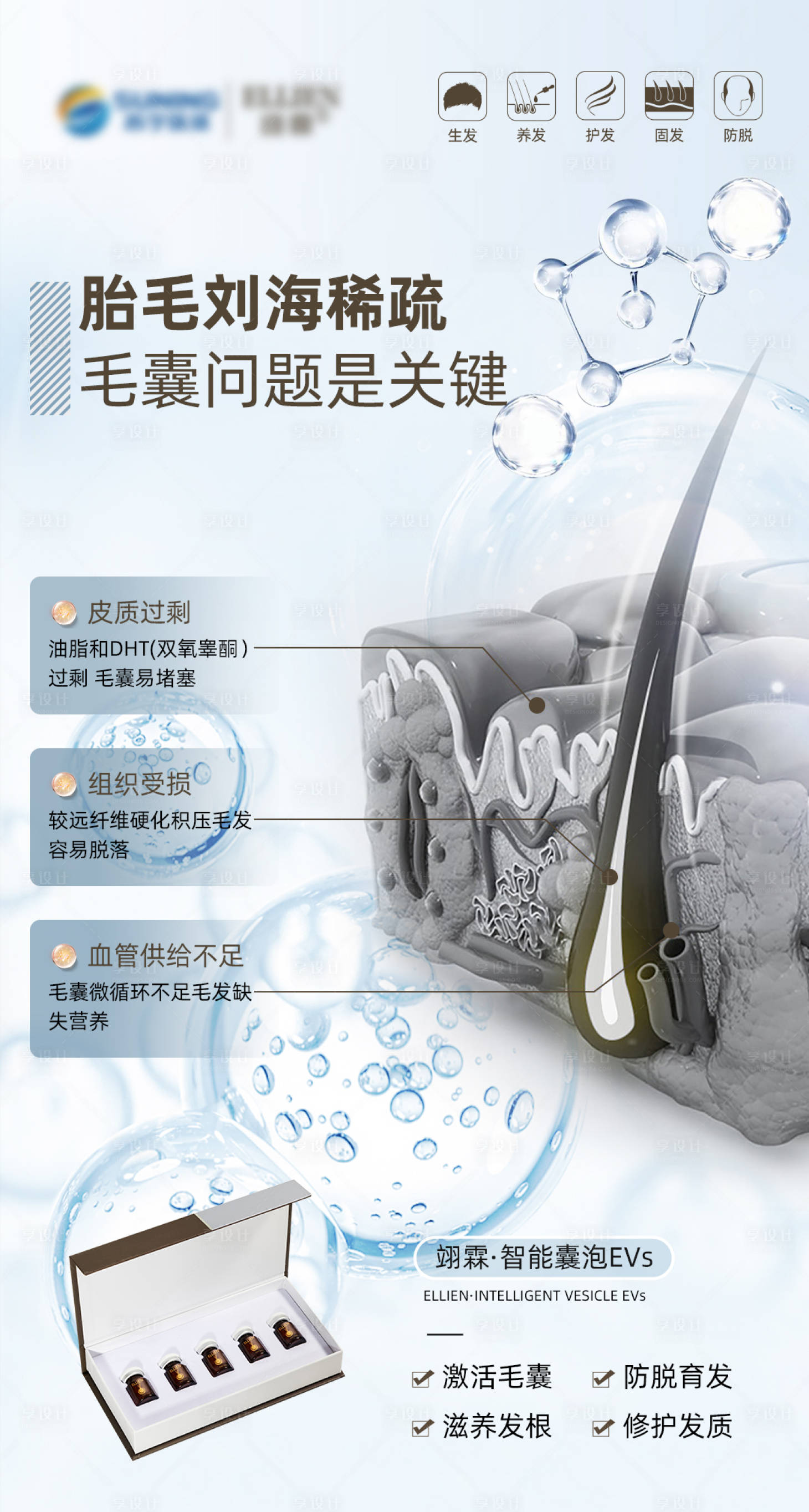 源文件下載【享設計】搜索編號：44260018495739692【脫發掉發毛囊問題海報】