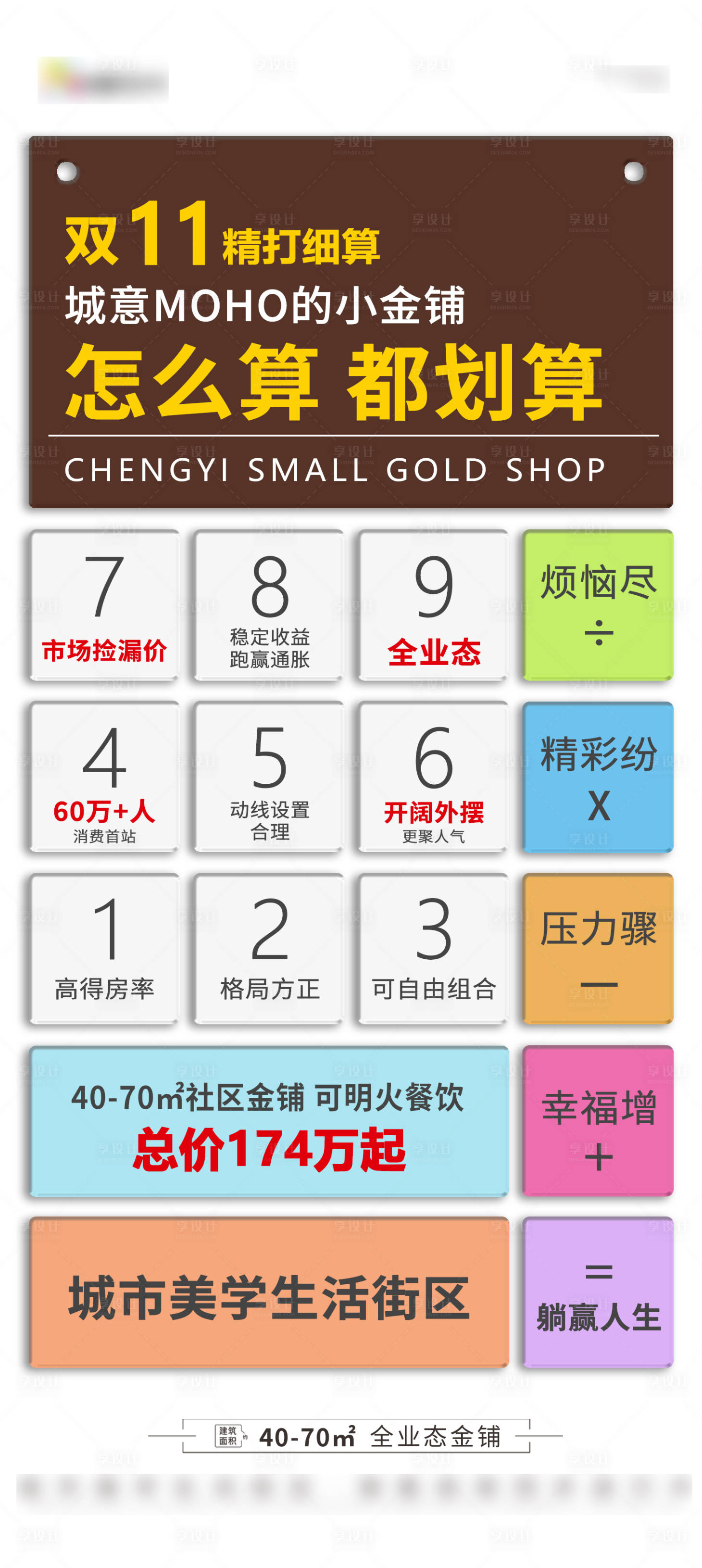 源文件下載【享設計】搜索編號：36160018879897281【地產商鋪計算器算賬價值點海報】