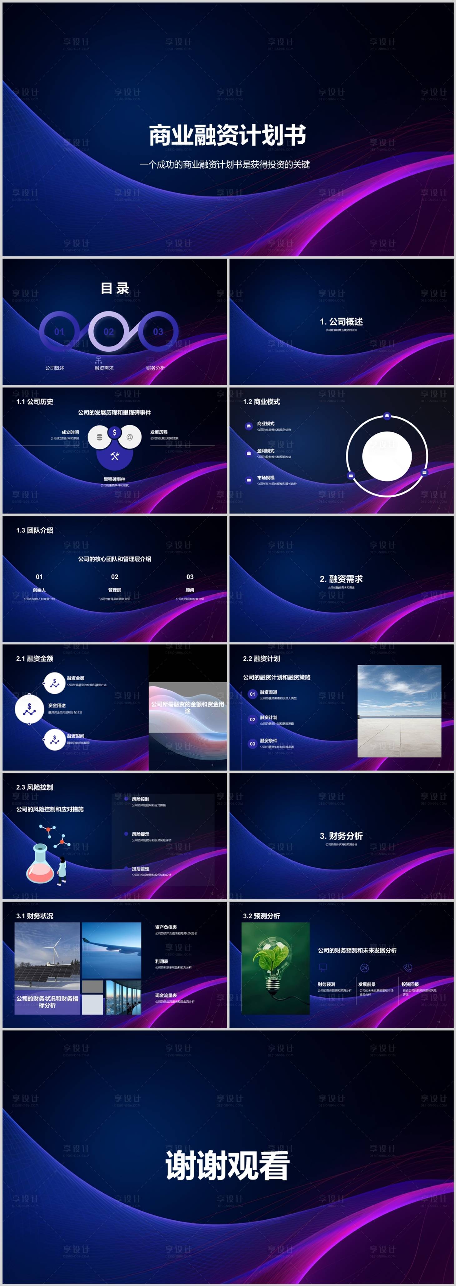 源文件下载【享设计】搜索编号：25830018545674236【商业融资计划书PPT】