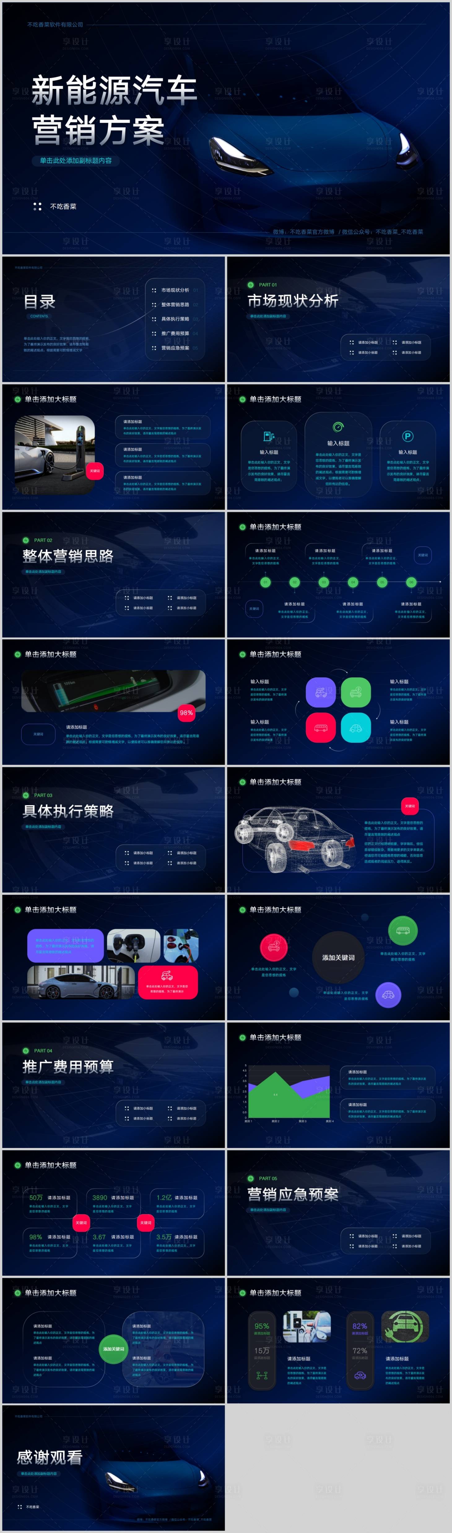 源文件下載【享設計】搜索編號：57780018767463689【新能源汽車營銷推廣策劃PPT】